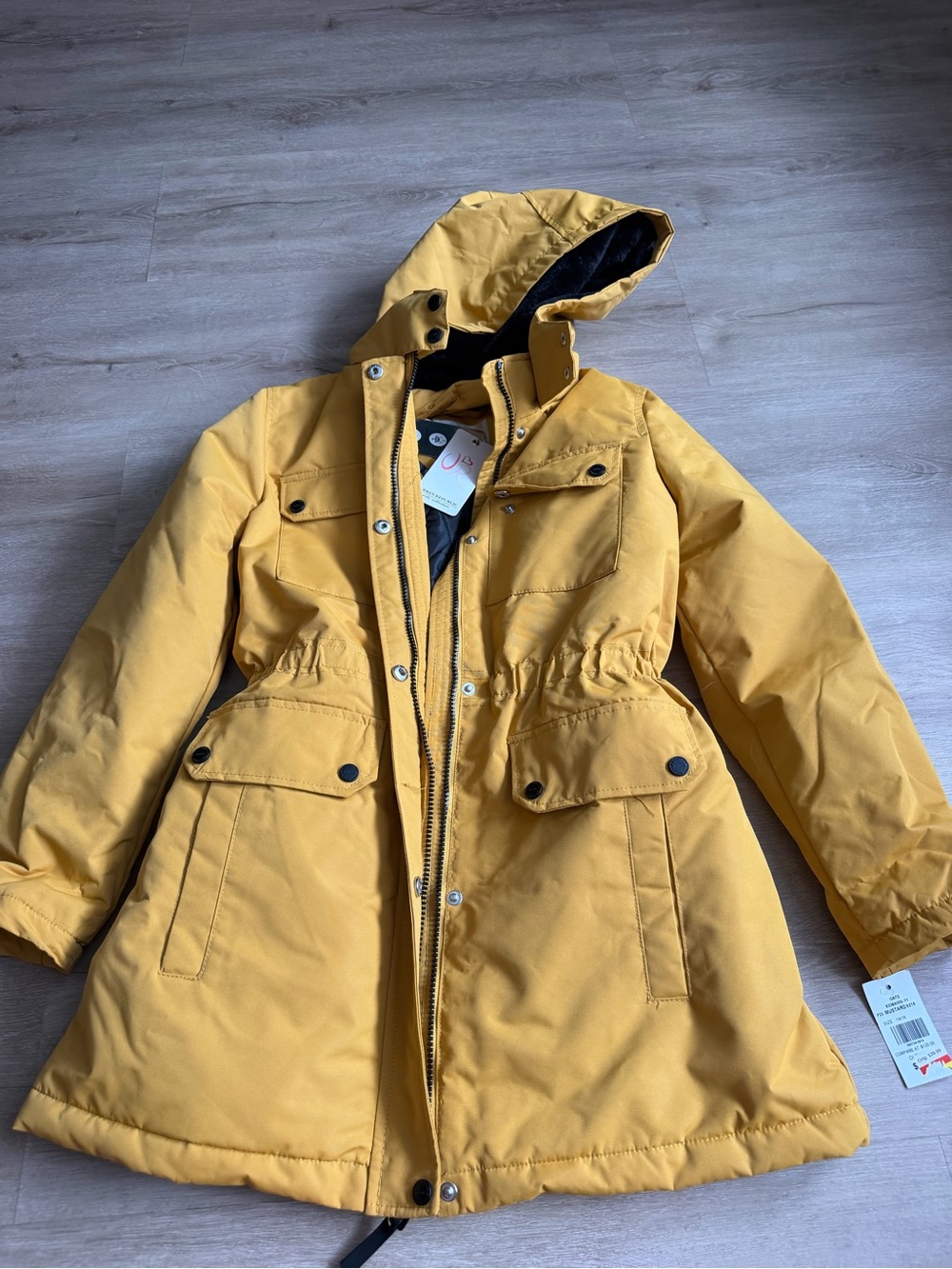 Urban Republic Girls Winter Coat Water Repellant Insulated Yellow SZ L NWT
